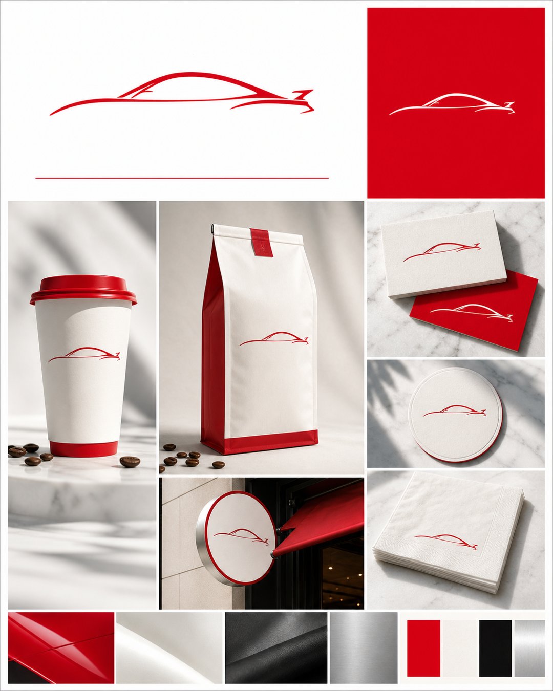 Brand identity presentation board