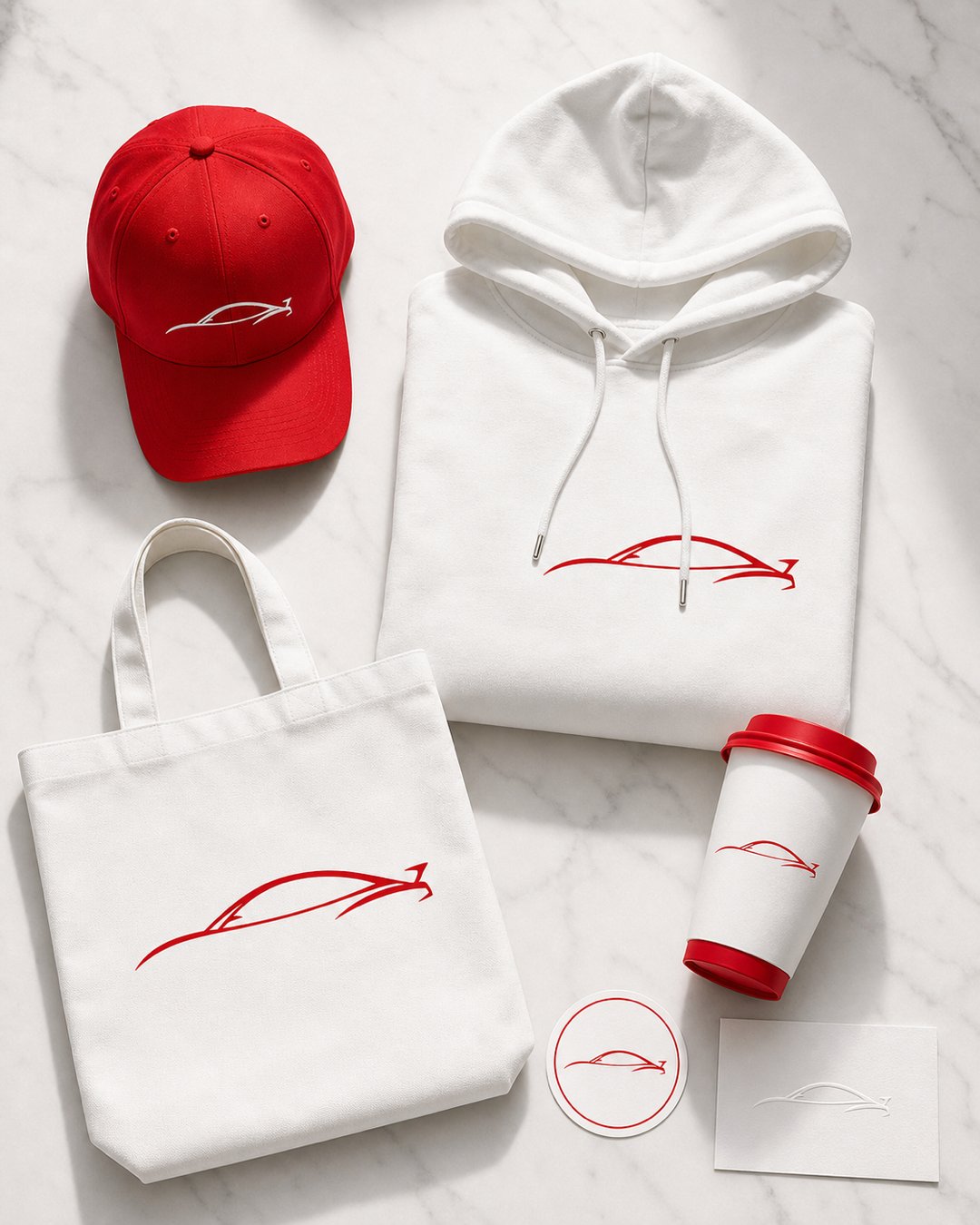 Overhead merch flat lay
